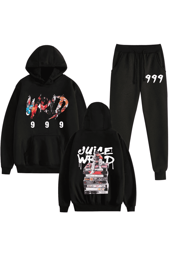 JUICE WRLD Two-Piece Hoodie New Style 999 Rapper Hip Hoodie Unisex