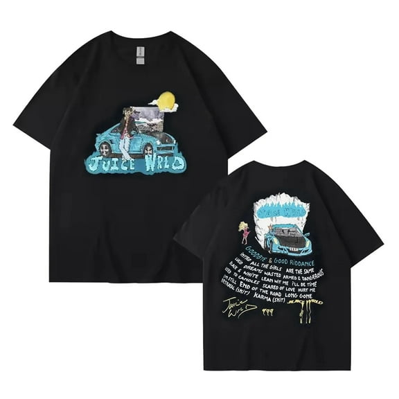 FGRSGHACVN Juice T-shirt Wrld Round Neck Short Sleeve 2025 Casual T-shirt Size XS-4XL,S,Black