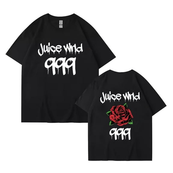 FGRSGHACVN Juice T-shirt Wrld Round Neck Short Sleeve 2025 Casual T-shirt Size XS-4XL,S,Black