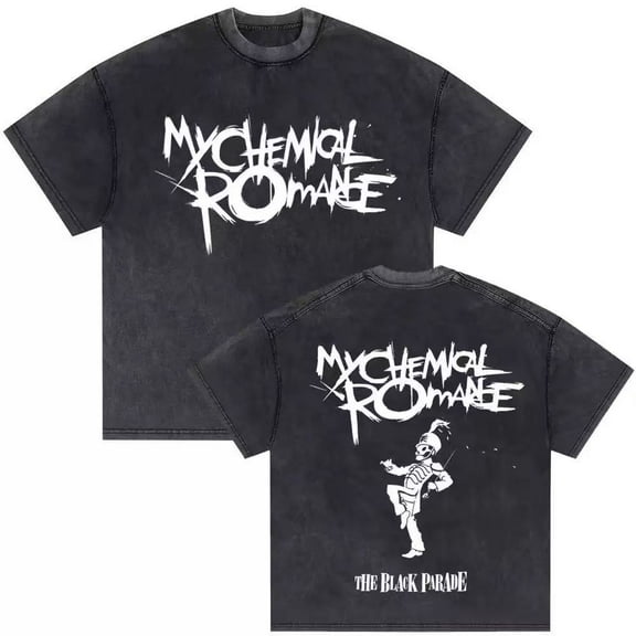 FGRSGHACVN My Chemical Romance Shirt Men Black S-3XL Washed Cotton Short Sleeve Unisex Vintage T-shirts
