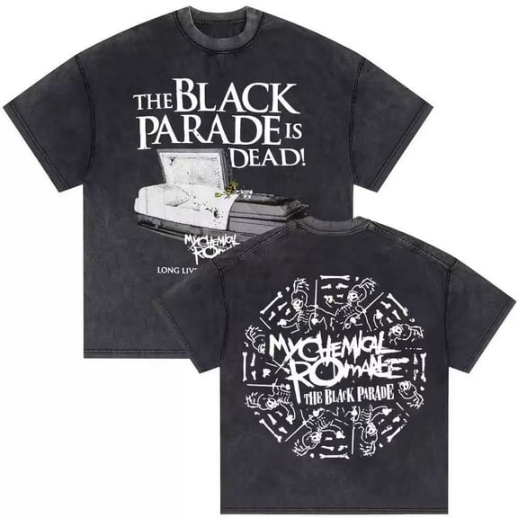 FGRSGHACVN My Chemical Romance Shirt Men Black S-3XL Washed Cotton Short Sleeve Unisex Vintage T-shirts