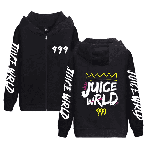 FGRSGHACVN NEW HOT 2025 Juice WRLD Unisex Zip Up Hoodie Hip Hop Casual Pullover Hooded Zip-Up Sweatshirts Punk Coat