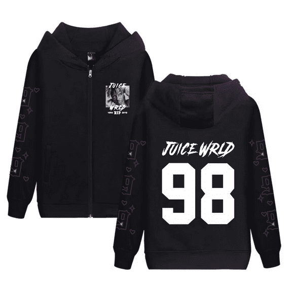 FGRSGHACVN NEW HOT 2025 Juice WRLD Unisex Zip Up Hoodie Hip Hop Casual Pullover Hooded Zip-Up Sweatshirts Punk Coat