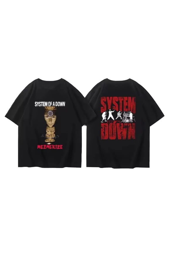 System of A Down T-shirts Metal Rock System Band Men Women Streetwear Short Sleeve Oversized T-shirt