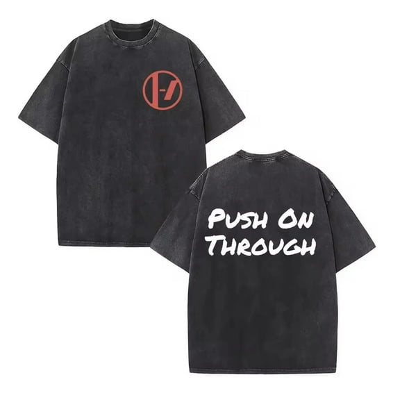 FGRSGHACVN Twenty One Pilots Graphic T-shirts Vintage Washed Worn Style Pullover Hip Hop T-shirts