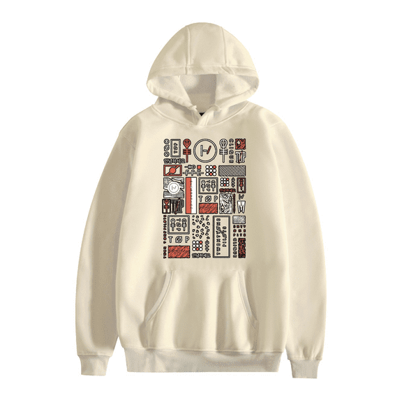 FGRSGHACVN Twenty One Pilots Khaki Hoodie Unisex Streetwear Long Sleeve Pullover Sheep Graphic Funny Hoodie Casual Sweatshirt