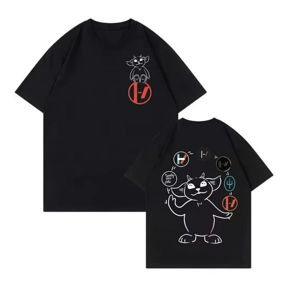 FGRSGHACVN Twenty One Pilots T-shirt Rock Hip Hop Short Sleeve T-shirt Funny Graphic Casual Summer Top