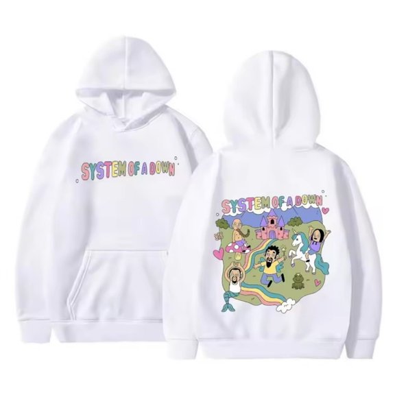 FGRSGHACVN Vintage Rock Band System of A Down Hoodie Iconic Band Artwork Cozy Pullover for Rock Fans