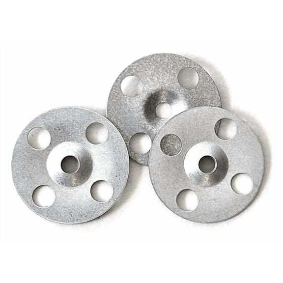 FGS Premium Made of G90 Galvanizes Steel 1-1/4" Flat Metal Washers with Keyholes Compatible Stub Nail #6-#10 Screws- Ideal for Stucco Netting, Lath, & Plaster Repairing (1000/Box)