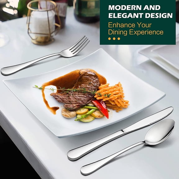 FGTHBF-10 Piece Silverware Flatware Set for 2, Stainless Steel Cutlery Eating Utensils, Mirror Finished, Dishwasher Safe