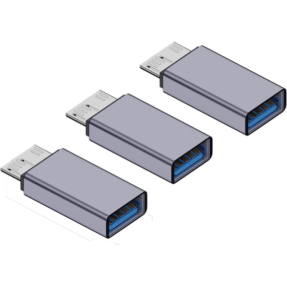 FGTHBF-10Gbps Micro B Male to USB-A Female Adaptr, USB 3.0 Micro B Converter, Data Transfer up for Hard Drive Cable, External Hard SSD Drive, Tablet, Phone, Laptop