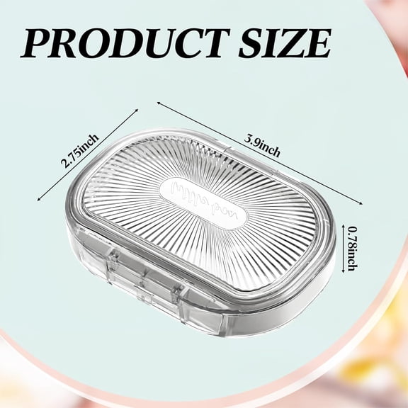 FGTHBF-4 Pcs Hair Tie Container Small Portable Travel Cotton Swab Holder Dispenser with Lid Plastic Box Storage Containers for Small Items, 3.94 x 2.76 Inch (4 Colors)