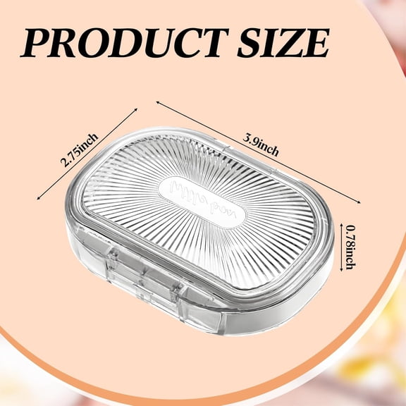 FGTHBF-4 Pcs Hair Tie Container Small Portable Travel Cotton Swab Holder Flosser Dispenser with Lid Plastic Box Beads Storage Containers for Small Items, 3.94 x 2.76 Inch (White)
