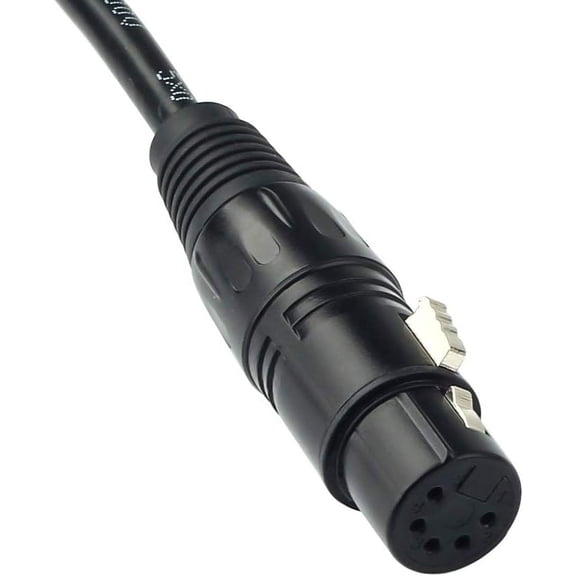 FGTHBF-5 PIN XLR DMX Cable15 Feet, DMX512 XLR 5 Pin Male to Female DMX 512 Turnaround DMX Stage Light Cable(4.5M