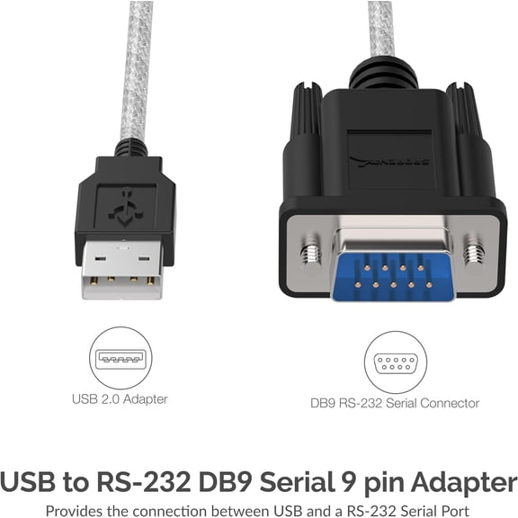FGTHBF-6-FT USB to RS-232 DB9 Serial 9 pin Adapter (Prolific PL2303) (SBT-USC6K)