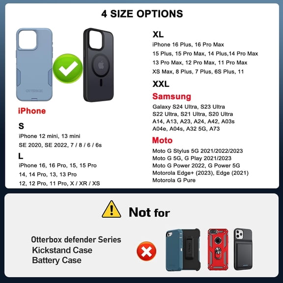 FGTHBF-Cell Phone Holster Compatible with iPhone 17 Pro Max, Samsung Galaxy S25/S24/S23/S22/S21/S20 Ultra, Pixel 8/7 Pro, Belt Clip and Card Holder, Red, XXL