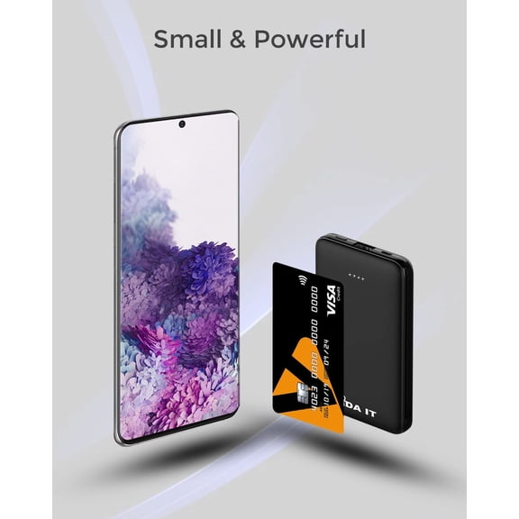 FGTHBF-Compact Power Bank Portable Battery Pack for Heated Clothing Vest Jacket Hoodie 5000mAh Pocket Size Portable Charger for iPhone Android Cellphone Portable Battery Charger with Built-In Cable U