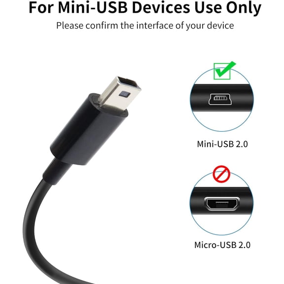 FGTHBF-Dual Mini USB Splitter Cable,2 in 1 USB 2.0 A Male to 2 Mini 5 pin Male Data Sync Charging Cable,Power up to Two Mini USB Devices at Once from a Single USB Port, 1M(Black)