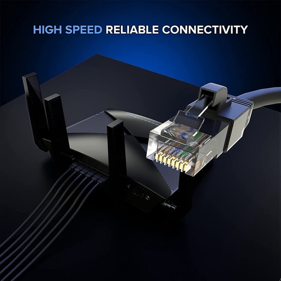 FGTHBF-Ethernet Cable 30 ft CAT6 High Speed Internet Network LAN Cable Cord, Outdoor Waterproof (Black)