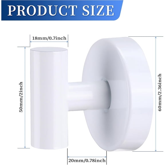 FGTHBF-Heavy Duty Reusable Suction Cup Hooks for Shower - No Drill Bathroom/Glass/Mirror/Tiles & Metal Surfaces,and Smooth Non-Porous Surfaces for Towels, Robes, Loofahs (2, White)