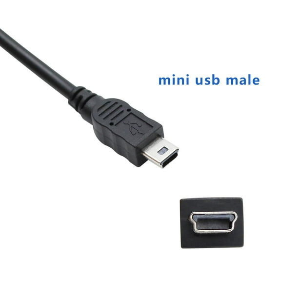 FGTHBF-Micro USB to Mini USB Adapter Cable 5.5in Mini USB 5P Male to Micro USB 5P Female Charging and Data Sync Cord(2Pack)