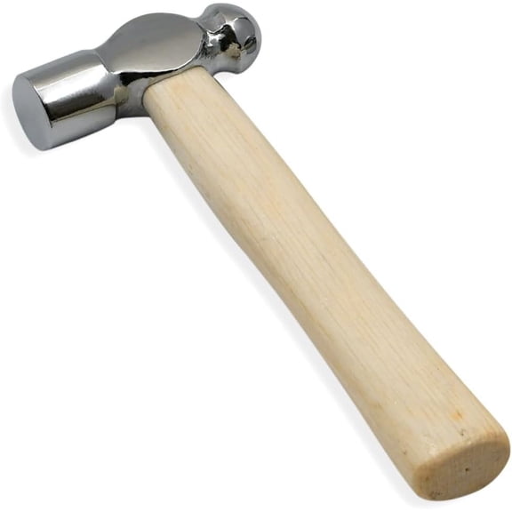 FGTHBF-Mini Wooden Handle Round Head Hand Hammer, Reinforced Ball Hammer, Escape Tool for Prying Nails, Woodworking & Repairing