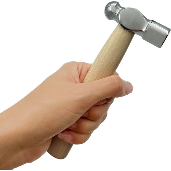 FGTHBF-Mini Wooden Handle Round Head Hand Hammers,1 PCS Reinforced Ball Hammer,Round Head Wooden Handle,Escape Tool Hand Hammer for Prying Nails,Woodworking,Repairing,DIY