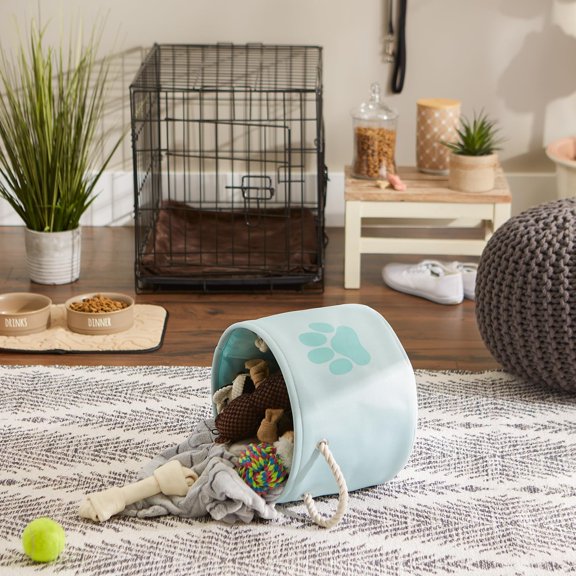 FGTHBF-Pet Storage Collection Collapsible Bin, Small Round, Aqua