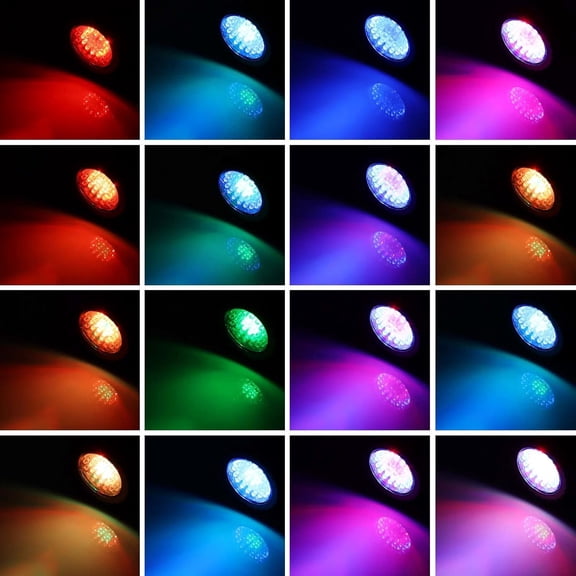 FGTHBF-RGB Pond Light, Color Changing Fountain Lights Submersible Pond Lights, IP68 Waterproof Multi-Color Dimmable Used for Yard Spotlights Fish Pond Decoration (2 Lights)