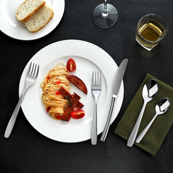 FGTHBF-Silverware Set, 20-Piece Flatware Set Cutlery Set Premium 18/0 Stainless Steel,Including Steak Knife Fork and Spoon,Dishwasher Safe,for Home Kitchen Restaurant Wedding