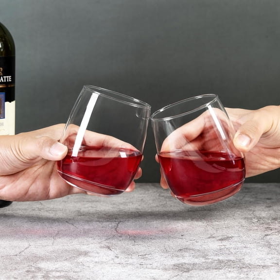 FGTHBF-Stemless Wine Glasses, Stemless Wine Glass Set of 2, 12OZ Glasses, Suitable for Parties, an Ideal Wine Accessory Gift(2)