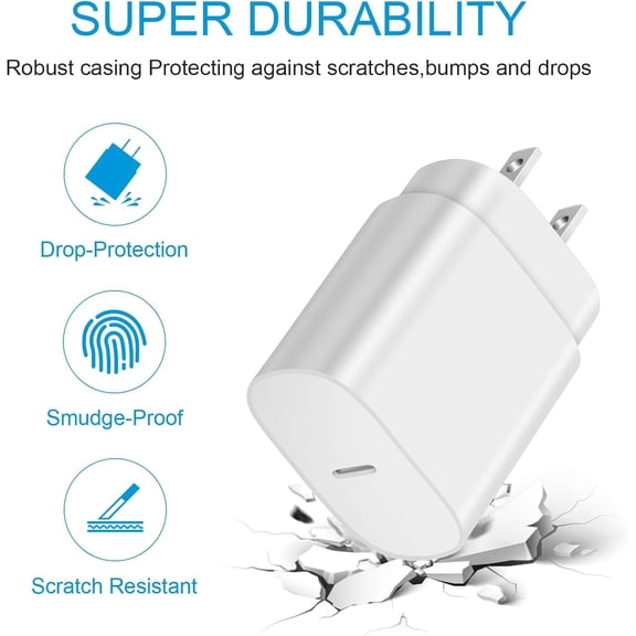 FGTHBF-Type C Charger Fast Charging for iPhone 17 16 15,USB C Samsung Chargers Block 25W Super Fast Chargers for Samsung Galaxy S25/S24 S23 S22 S21/iPhone Air/17/17 Plus/17 Pro Max/16 Pro Max/15 Plus
