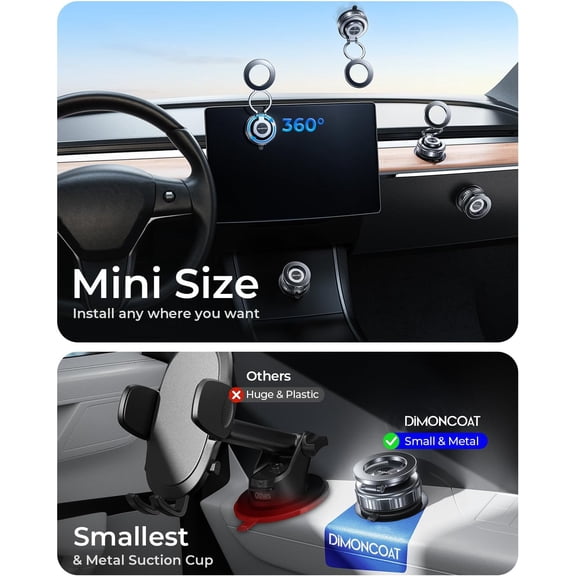 FGTHBF-Upgradedfor Magsafe Car Mount [119+LBS Suction & Metal] 360 Adjustable Magnetic Phone Holders for Your Car Cell Phone Vacuum Mount for Car Accessories for iPhone 17 16 Pro Max 15, Gifts Wom