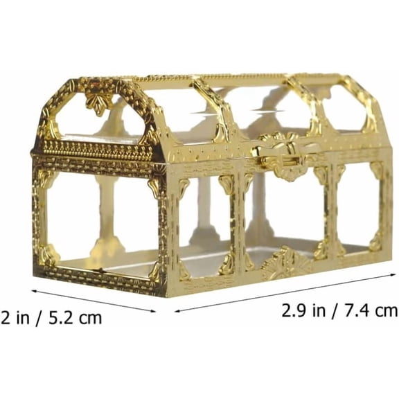 FGTHBF-Wedding Candy Boxes Mini Treasure Chest 12 Pcs 2.91X2.04X1.96In Goodies Boxes for Party Favor Gift Packaging Wedding Birthday Decoration