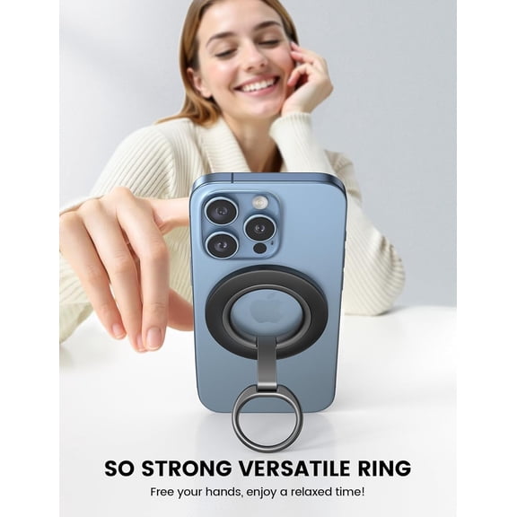 FGTHBF-for MagSafe Magnetic Phone Ring Grip - 360 Rotation Finger Grip Holder Stand, Super Magnet Cell Phone Kickstand Ring, Mag Safe Accessories for iPhone 17 16 15 14 13 12 Pro Max Air, Androids