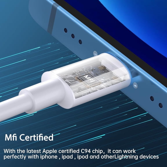 FGTHBF-iPhone Charger Fast ChargingMFi Certified 2Pack 20W PD USB C Wall Charger 6&10FT Cable Fasting Charging Adapter Compatible with iPhone 14Pro/13 Pro/12/12 Pro Max/11 Pro Max/XS Max/XS/XR/X/8