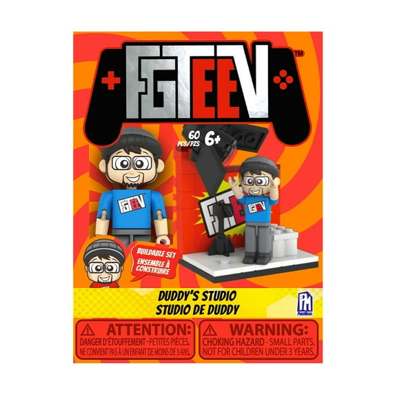 FGTeeV - Duddy's Studio Single Figure Buildable Set (One 2.25" Buildable Figure, 60 Pieces, Series 1)