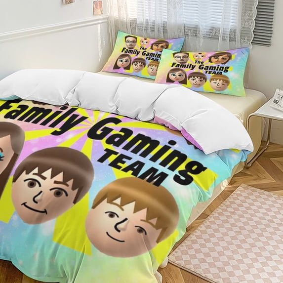 FGTeeV Family Game Team 3-Piece Bedding Set Bed Sheets Duvet Cover Pillowcases Pillow Shams Quilts Covers Adult Kids