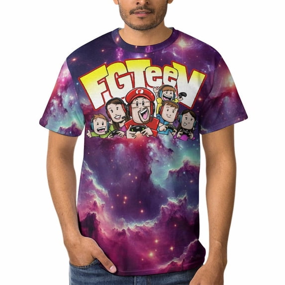 FGTeeV T-Shirts for Men Women, Funny Novelty Tee for Adults, Fashion 3D Print Short Sleeve, Unisex Casual Crew Neck Tee