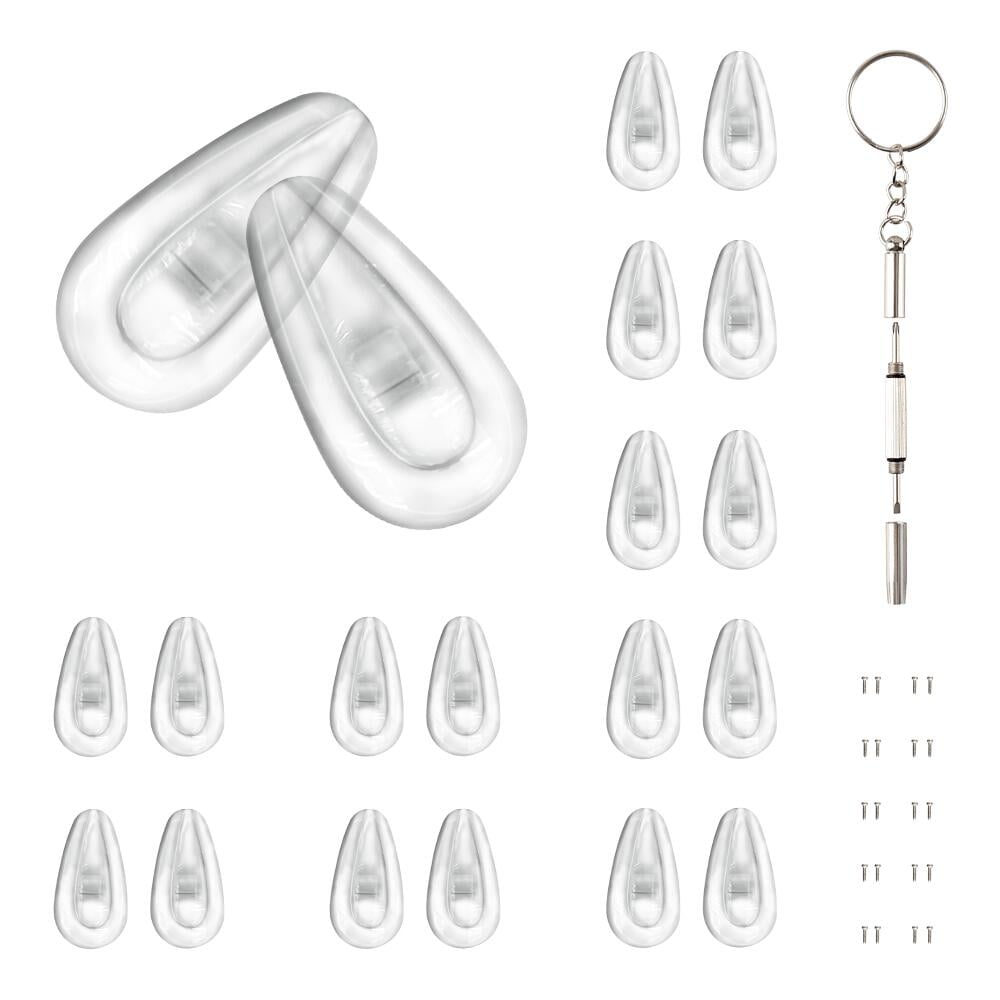 FGY 20 Pcs Eyeglass Nose Pads Soft Air Cushion Silicone Nose Pads