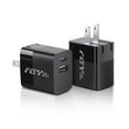 thumbnail image 1 of FGY 25W 2-Port Wall Charger Charging Adapter for iPhone, Samsung, AirPods - Black 2PCS, 1 of 8