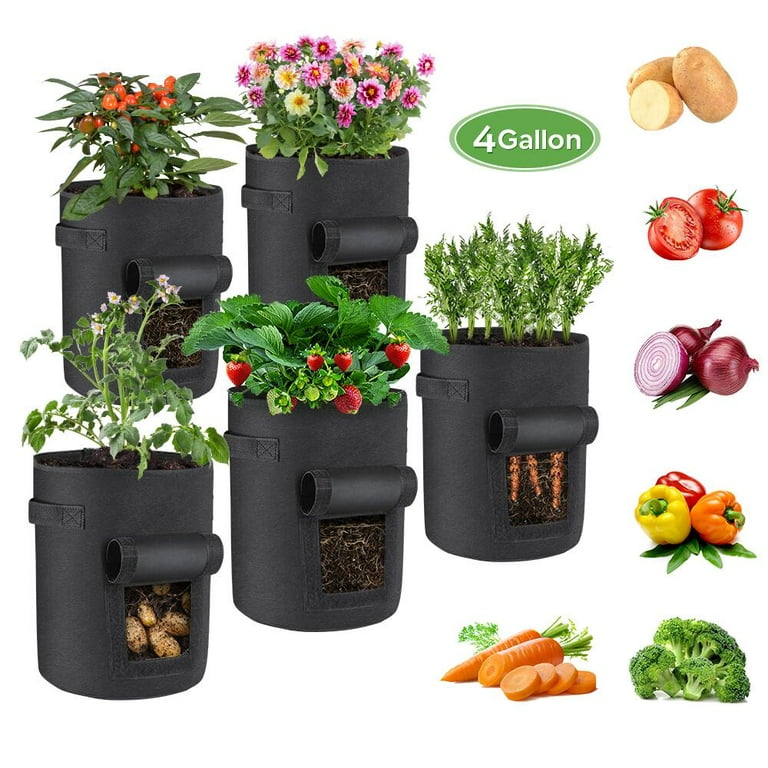 https://i5.walmartimages.com/seo/FGY-4-Gallon-Grow-Bags-Fabric-Pots-with-Handles-and-Harvest-Window-for-Potato-Tomato-and-Vegetables-Black-5-Pack_8ff8649f-a8ea-4852-ade3-76fdc6a542ec.d4df9dd58e08cfc404cba529302768d8.jpeg?odnHeight=768&odnWidth=768&odnBg=FFFFFF