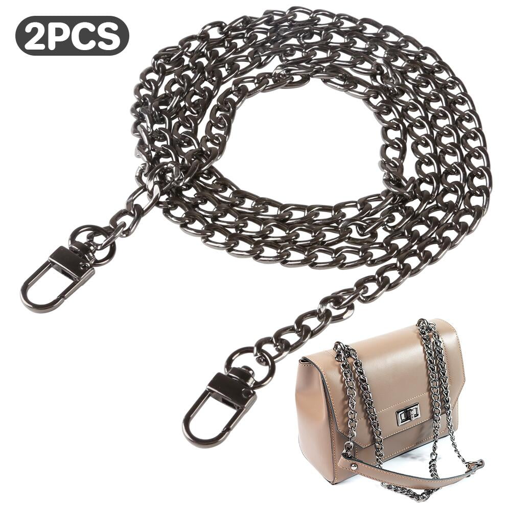 FGY 47 Purse Chain 2 PCS Metal Bag Chain Straps for Wallet Bag Handbags and Cross body Bags Black Walmart
