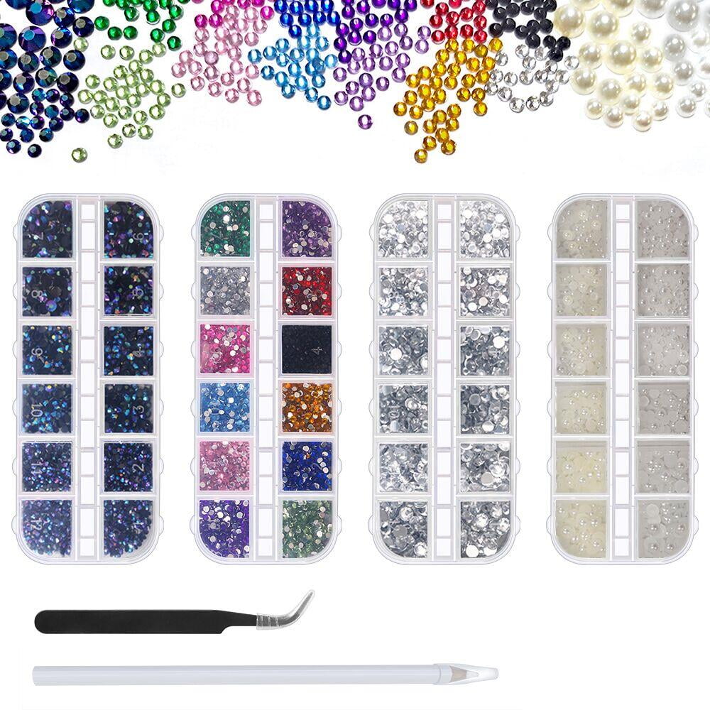 FGY Acrylic Nail Art Kit with 5290Pcs Rhinestones, Gems, Picker Tool for Crafts and Decoration