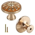 thumbnail image 1 of FGY 5pcs Kitchen Cabinet Knobs Pulls, Metal Round Cabinet Knobs, Drawer Dresser Handles Cupboard Door Heavy Knobs, Kitchen Cabinet Hardware with Screws for Bathroom Drawer, 1.18inch, Orange, 1 of 7