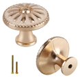 thumbnail image 1 of FGY 5pcs Kitchen Cabinet Knobs Pulls, Metal Round Cabinet Knobs, Drawer Dresser Handles Cupboard Door Heavy Knobs, Kitchen Cabinet Hardware with Screws for Bathroom Drawer, 1.18inch, White, 1 of 7