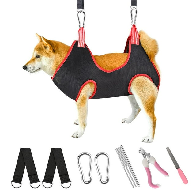 FGY 8 PCS Dog Grooming Hammock Pet Grooming Hammock Helper with Nail