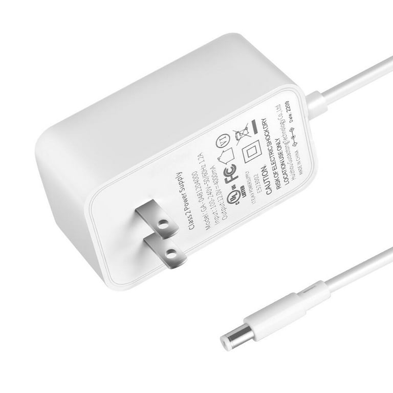 FGY AC/DC Adapter 12V 4A Power Supply Adapter for Household Electronics,  5ft Power Cord w/ 5.5x 2.1mm Plug (White) 
