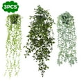FGY Artificial Hanging Plants with Pots Set of 3 Fake Potted Plants