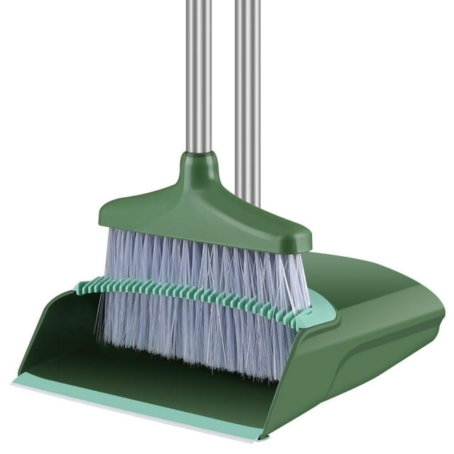 FGY Large Combo Broom and Dustpan Set, Upright Long Handle Sweeper